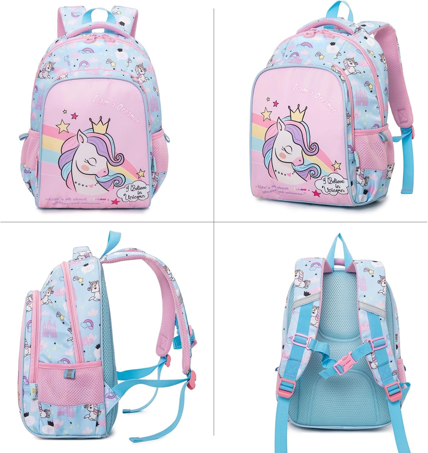 Girls' Unicorn Backpack for School: Durable schoolbag with multiple compartments for books and supplies.
www.usmile.toys